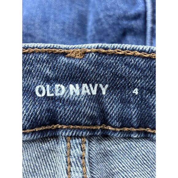 Old Navy Womens Sky Hi Straight Extra High-Rise Jeans Size 4 Blue Denim - Picture 11 of 13